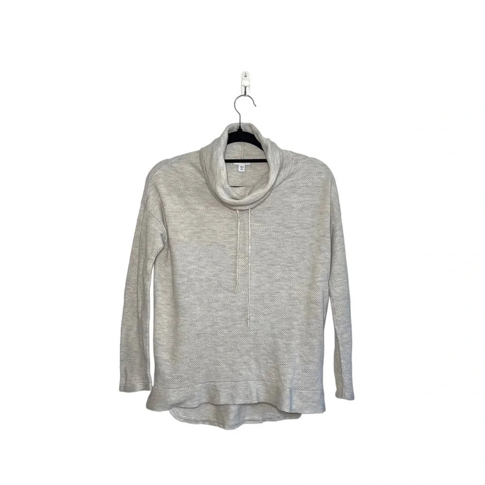 Pure J. Jill Waffle Knit Cowl Turtleneck Sweater Cream Pullover Xsmall Women’s